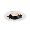 SLV LED Deckeneinbauleuchte NUMINOS® GIMBLE S, 2700K, 40°, Weiß / Schwarz