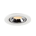 SLV LED Deckeneinbauleuchte NUMINOS® GIMBLE S, 2700K, 40°, Weiß / Chrom