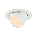 LED Ceiling recessed luminaire NUMINOS® GIMBLE S, 2700K, 55°, white