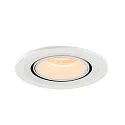 SLV LED Deckeneinbauleuchte NUMINOS® GIMBLE S, 2700K, 55°, Weiß