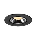 SLV LED Deckeneinbauleuchte NUMINOS® GIMBLE S, 3000K, 20°, Schwarz / Chrom