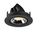 SLV LED Deckeneinbauleuchte NUMINOS® GIMBLE S, 3000K, 55°, Schwarz / Chrom