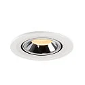 SLV LED Deckeneinbauleuchte NUMINOS® GIMBLE S, 3000K, 20°, Weiß / Chrom