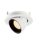 SLV LED Ceiling recessed luminaire NUMINOS® GIMBLE S, 3000K, 40°, white/black
