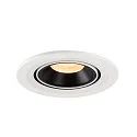 SLV LED Ceiling recessed luminaire NUMINOS® GIMBLE S, 3000K, 40°, white/black