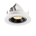 SLV LED Ceiling recessed luminaire NUMINOS® GIMBLE S, 3000K, 55°, white/black