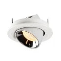 SLV LED Deckeneinbauleuchte NUMINOS® GIMBLE S, 3000K, 55°, Weiß / Chrom