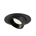SLV LED Ceiling recessed luminaire NUMINOS® GIMBLE S, 4000K, 40°, black