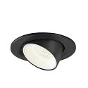 SLV LED Deckeneinbauleuchte NUMINOS® GIMBLE S, 4000K, 40°, Schwarz / Weiß