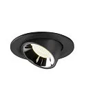 SLV LED Ceiling recessed luminaire NUMINOS® GIMBLE S, 4000K, 40°, black/chrome