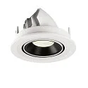 SLV LED Ceiling recessed luminaire NUMINOS® GIMBLE S, 4000K, 20°, white/black