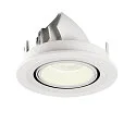 SLV LED Ceiling recessed luminaire NUMINOS® GIMBLE S, 4000K, 20°, white