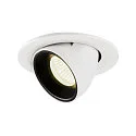 LED Ceiling recessed luminaire NUMINOS® GIMBLE S, 4000K, 55°, white/black