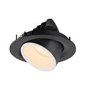 SLV LED Ceiling recessed luminaire NUMINOS® GIMBLE M, 2700K, 20°, black/white