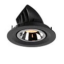 SLV LED Ceiling recessed luminaire NUMINOS® GIMBLE M, 2700K, 20°, black/chrome