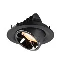 SLV LED Ceiling recessed luminaire NUMINOS® GIMBLE M, 2700K, 40°, black/chrome