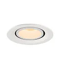 SLV LED Ceiling recessed luminaire NUMINOS® GIMBLE M, 2700K, 20°, white