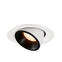 SLV LED Ceiling recessed luminaire NUMINOS® GIMBLE M, 2700K, 55°, white/black
