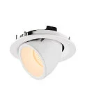 SLV LED Ceiling recessed luminaire NUMINOS® GIMBLE M, 2700K, 55°, white