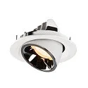 SLV LED Deckeneinbauleuchte NUMINOS® GIMBLE M, 2700K, 55°, Weiß / Chrom