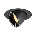 LED Ceiling recessed luminaire NUMINOS® GIMBLE M, 3000K, 20°, black/chrome