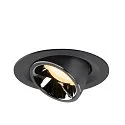 SLV LED Deckeneinbauleuchte NUMINOS® GIMBLE M, 3000K, 20°, Schwarz / Chrom