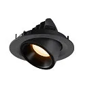 SLV LED Ceiling recessed luminaire NUMINOS® GIMBLE M, 3000K, 40°, black
