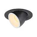 LED Ceiling recessed luminaire NUMINOS® GIMBLE M, 3000K, 40°, black/white