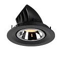 SLV LED Ceiling recessed luminaire NUMINOS® GIMBLE M, 3000K, 40°, black/chrome