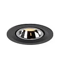 SLV LED Ceiling recessed luminaire NUMINOS® GIMBLE M, 3000K, 40°, black/chrome