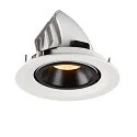 SLV LED Ceiling recessed luminaire NUMINOS® GIMBLE M, 3000K, 40°, white/black