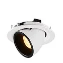SLV LED Ceiling recessed luminaire NUMINOS® GIMBLE M, 3000K, 55°, white/black