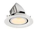 SLV LED Ceiling recessed luminaire NUMINOS® GIMBLE M, 3000K, 55°, white