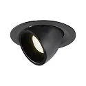 LED Ceiling recessed luminaire NUMINOS® GIMBLE M, 4000K, 40°, black