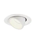 SLV LED Ceiling recessed luminaire NUMINOS® GIMBLE M, 4000K, 40°, white