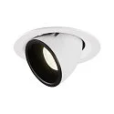 LED Ceiling recessed luminaire NUMINOS® GIMBLE M, 4000K, 55°, white/black