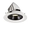 SLV LED Ceiling recessed luminaire NUMINOS® GIMBLE M, 4000K, 55°, white/black