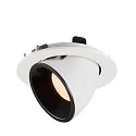 SLV LED Ceiling recessed luminaire NUMINOS® GIMBLE L, 2700K, 20°, white/black