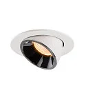SLV LED Ceiling recessed luminaire NUMINOS® GIMBLE L, 2700K, 20°, white/chrome