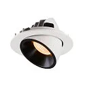 SLV LED Ceiling recessed luminaire NUMINOS® GIMBLE L, 2700K, 40°, white/black