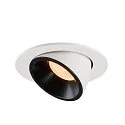 SLV LED Ceiling recessed luminaire NUMINOS® GIMBLE L, 2700K, 40°, white/black