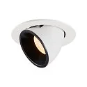 LED Ceiling recessed luminaire NUMINOS® GIMBLE L, 2700K, 55°, white/black