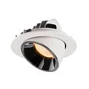 SLV LED Ceiling recessed luminaire NUMINOS® GIMBLE L, 2700K, 55°, white/chrome