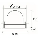 SLV LED Ceiling recessed luminaire NUMINOS® GIMBLE L, 3000K, 40°, black
