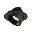 SLV LED Deckeneinbauleuchte NUMINOS® GIMBLE L, 3000K, 55°, Schwarz