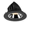 SLV LED Deckeneinbauleuchte NUMINOS® GIMBLE L, 3000K, 55°, Schwarz / Chrom