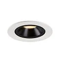 SLV LED Ceiling recessed luminaire NUMINOS® GIMBLE L, 3000K, 20°, white/black