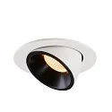 SLV LED Ceiling recessed luminaire NUMINOS® GIMBLE L, 3000K, 20°, white/black