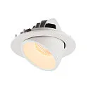 SLV LED Ceiling recessed luminaire NUMINOS® GIMBLE L, 3000K, 20°, white