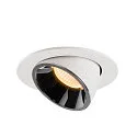SLV LED Ceiling recessed luminaire NUMINOS® GIMBLE L, 3000K, 20°, white/chrome